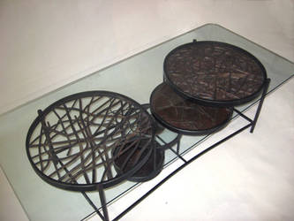 Metal coffee table