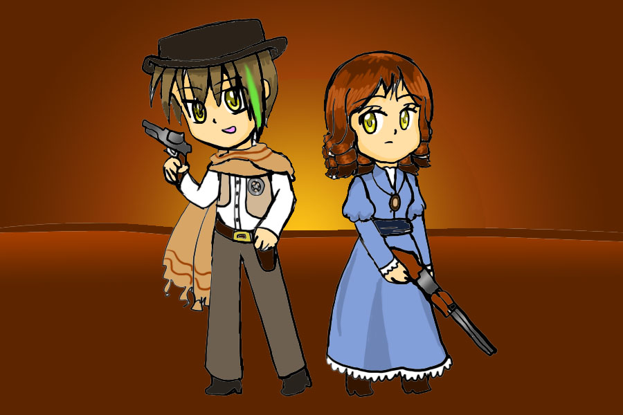Human chibis Rango Characters: Rango and Beans by artycomicfangirl on ...