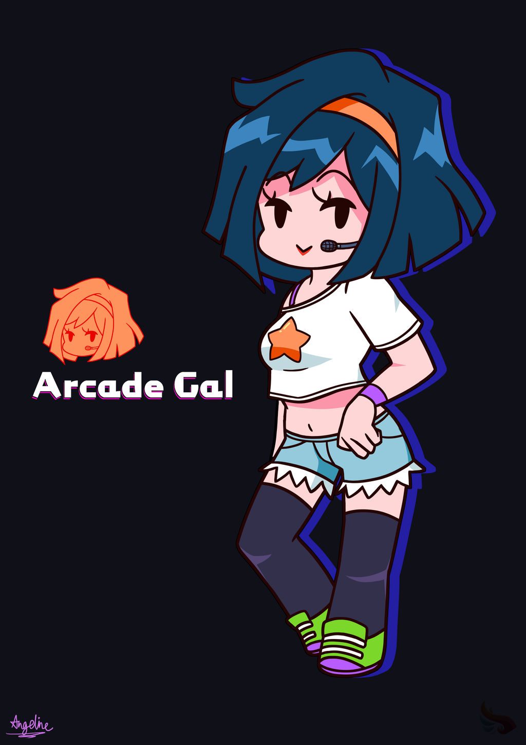 Computer Girl Fnf Friday Night Funkin' Oc: Arcade Girl by artycomicfangirl on DeviantArt