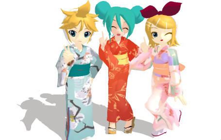 Mmd Chibi Rin MMD Chibi miku,Rin y Len, Kimono by Chitanda-sanLove on DeviantArt