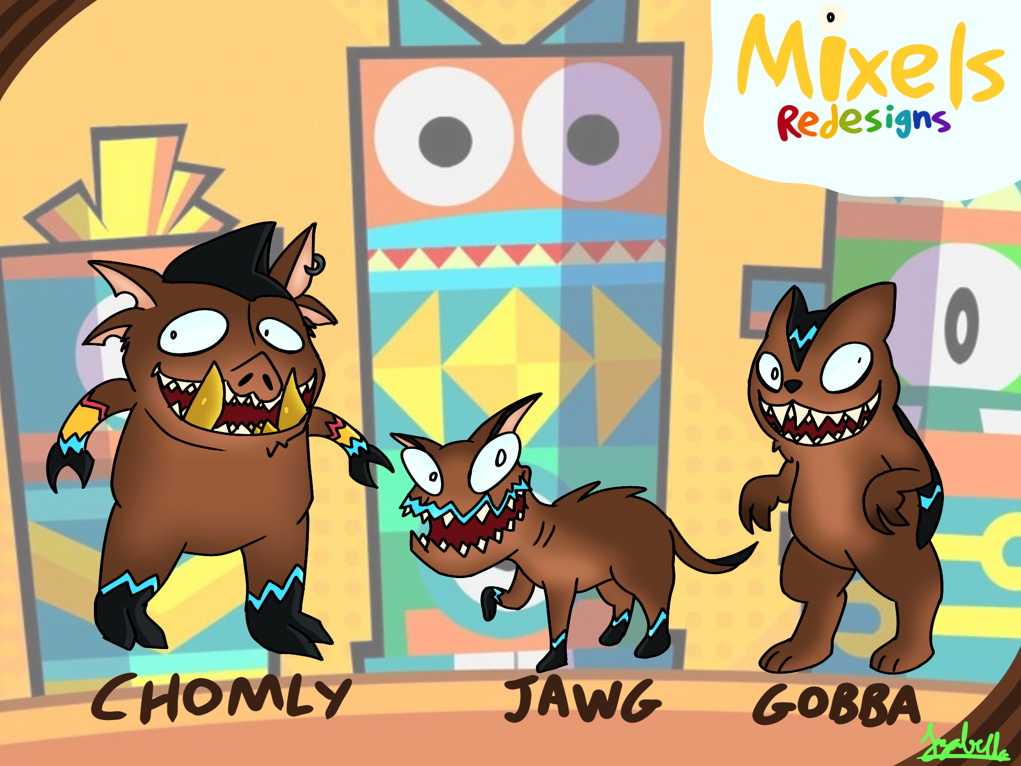 Mixels Character Design Mixels redesigned: Fang Gang redesign by iza3875 on DeviantArt