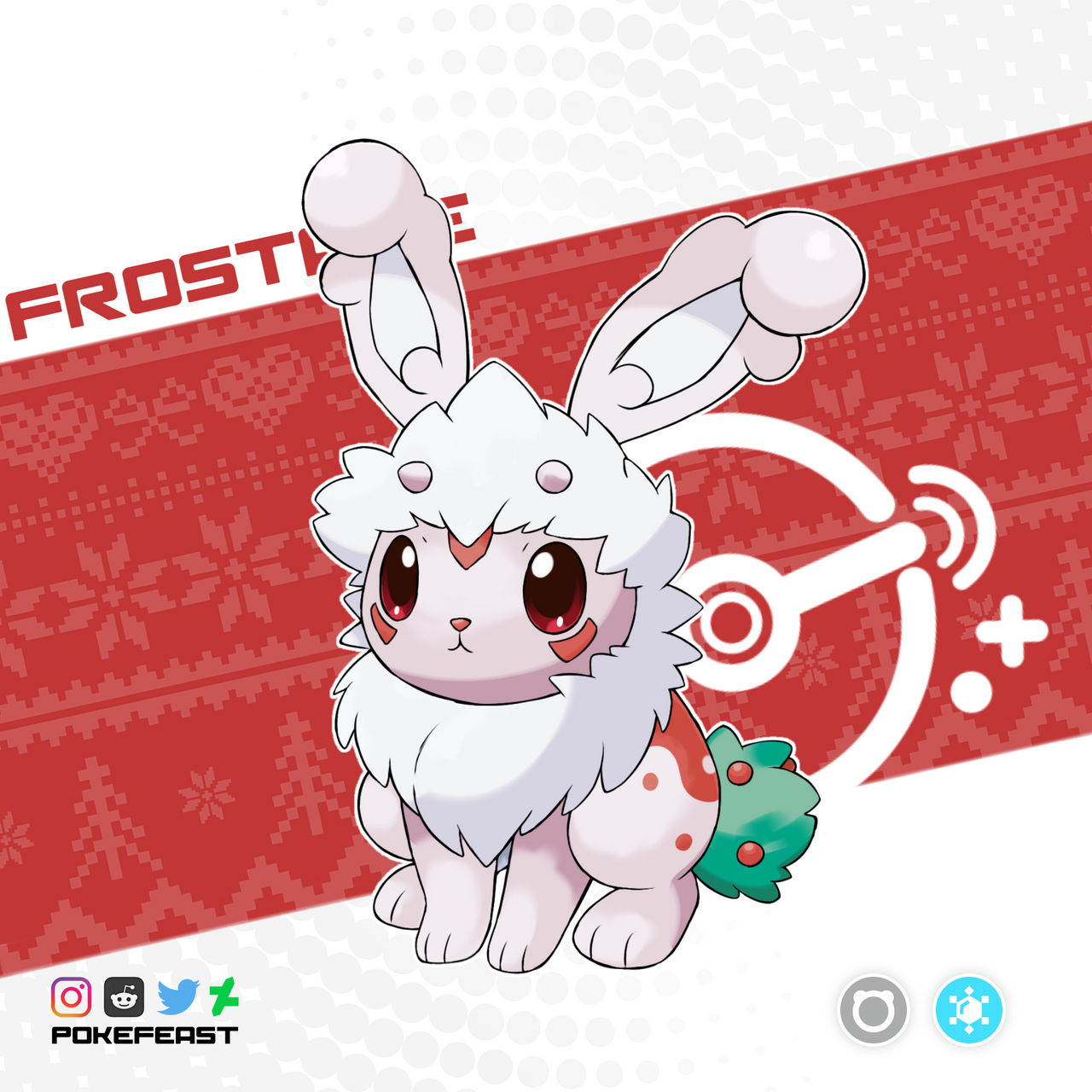 Frostare: Snow Bunny Fakemon by pokefeast on DeviantArt