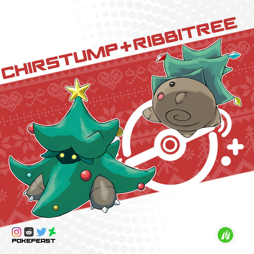 Tree Fakeemon Chirstump + Ribbitree: Christmas Tree Fakemon by pokefeast on DeviantArt