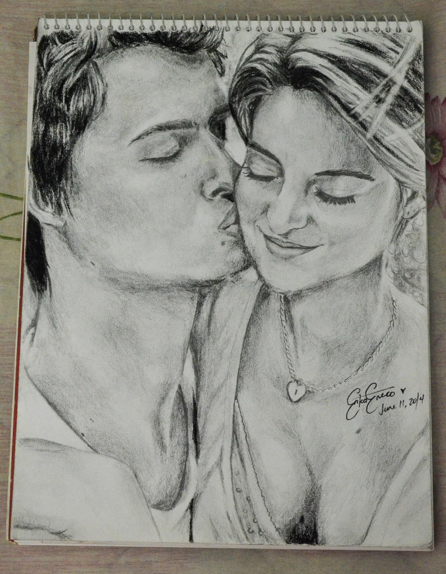 Sketch: Augustus Waters and Hazel Grace Lancaster by reiko-akire