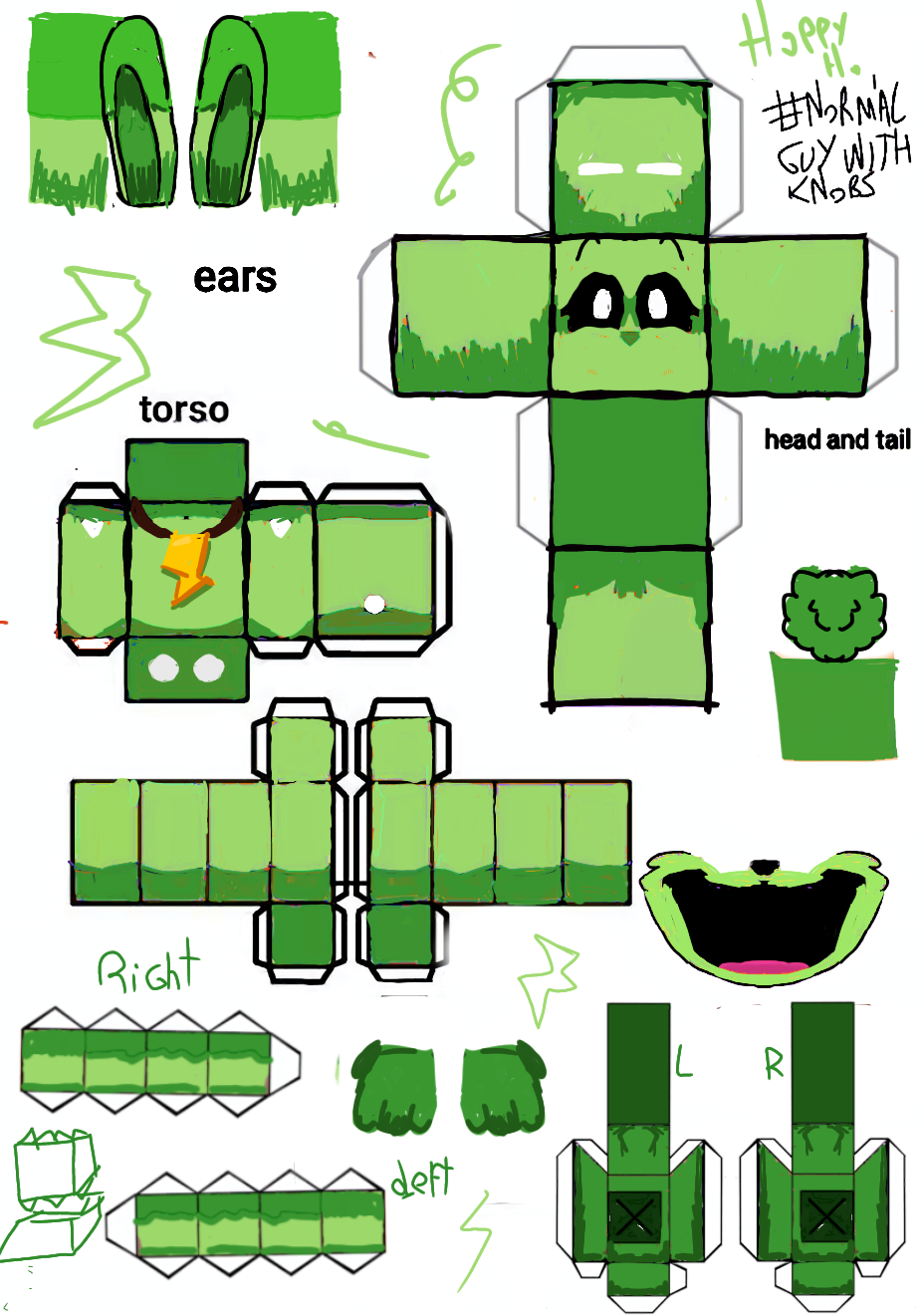 Hoppy H *requested* (smiling critters papercraft) by Hoppy H *requested* (smiling critters papercraft) by