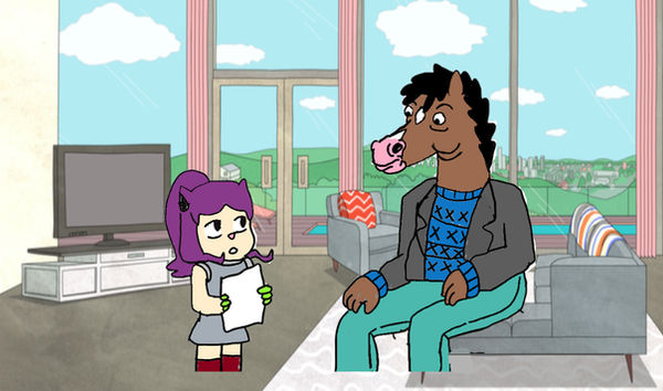 Bojack Horseman and my OC as his agent