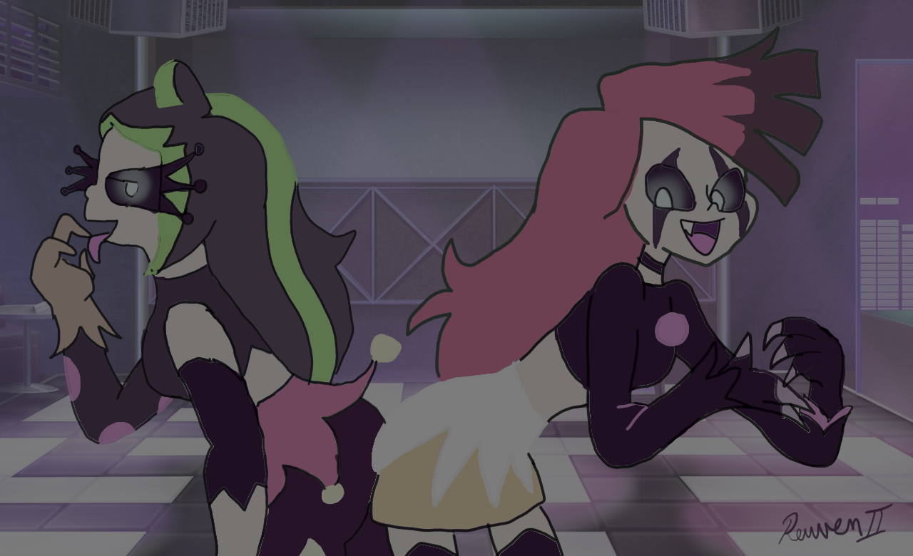 OCs Azura and Erika dress up as The Glam sisters