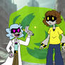 Uzi and N as Rick and Mort
