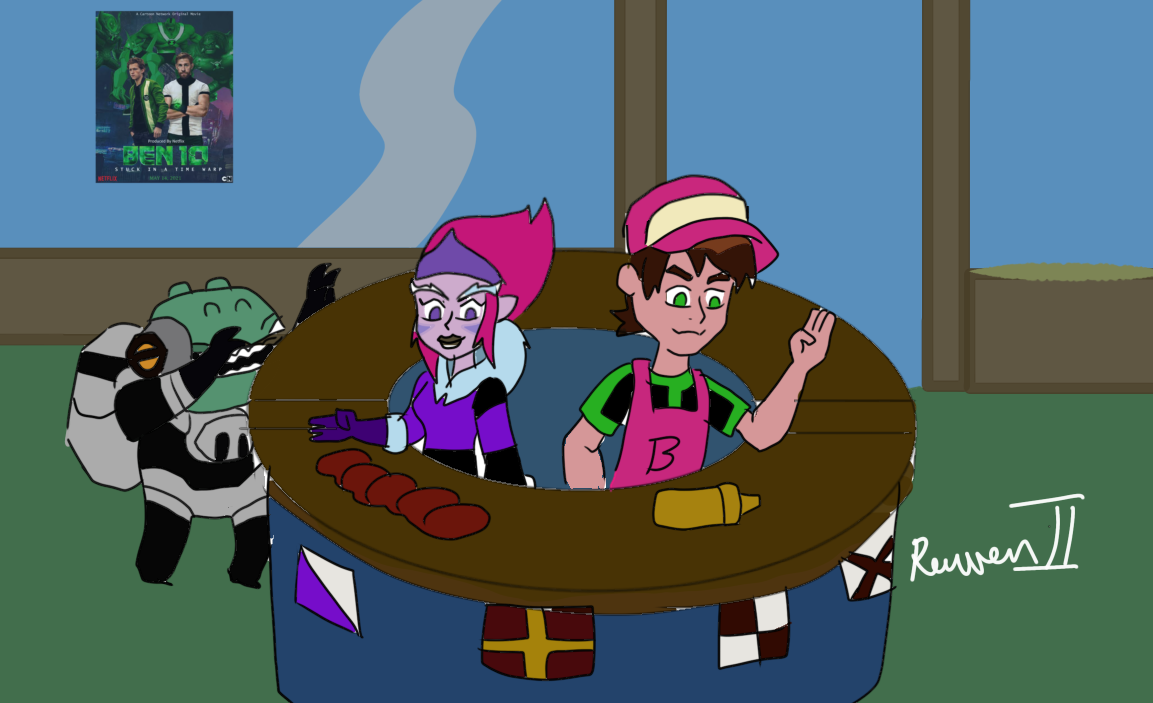 Ben and Ester cooking in the Krusty Krabbs