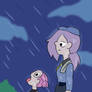 OC Azura and Lily in the rain