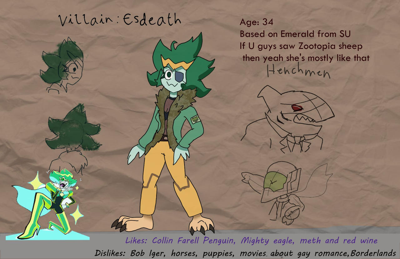 Esdeath Character sheet