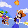 COMMISSION: Gangle and zooble beach day
