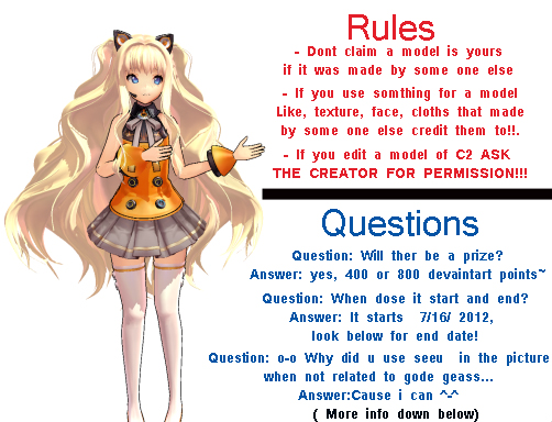 Code Geass Mmd Model MMD Code geass C2 model contest!!! by VocaloidBrit on DeviantArt