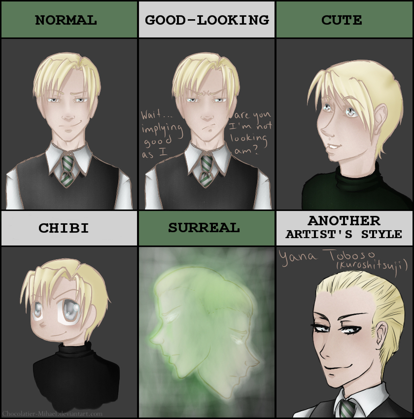 Harry Potter character meme: Draco by TheodorePertea on DeviantArt