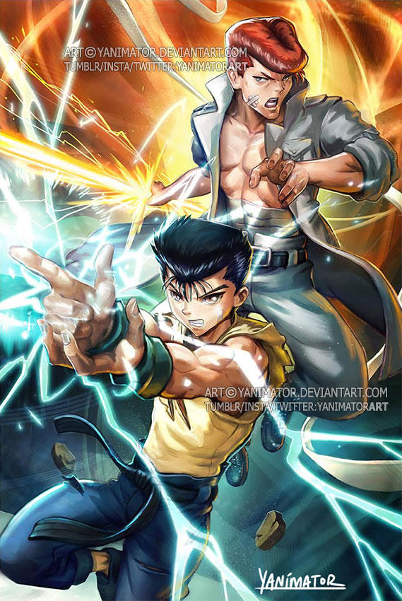 Yanimator YU YU HAKUSHO - YUSUKE X KURABARA by yanimator on DeviantArt