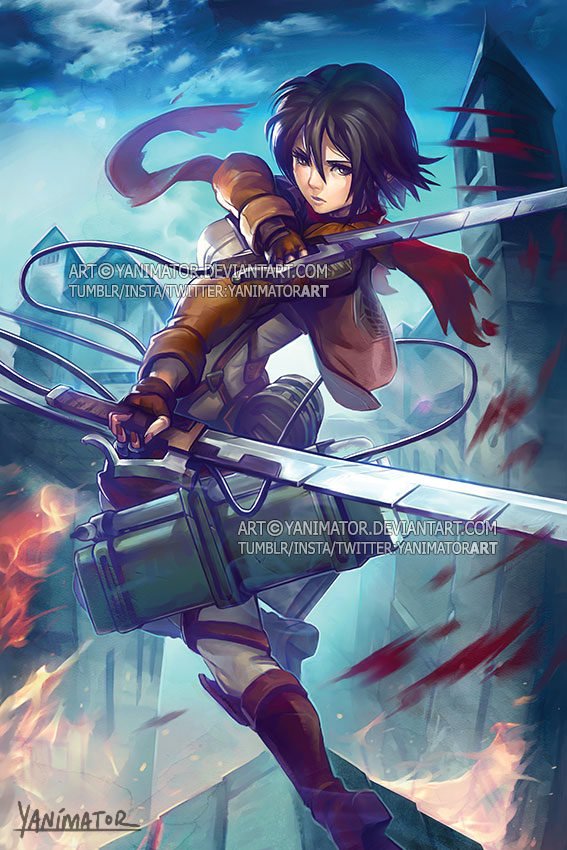 Yanimator Attack on Titan Mikasa by yanimator on DeviantArt