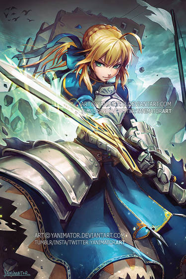Fate/stay night Saber CG by xiaolongli on DeviantArt
