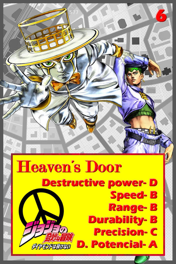 Heaven's Door stats, JoJo's Bizarre Adventure