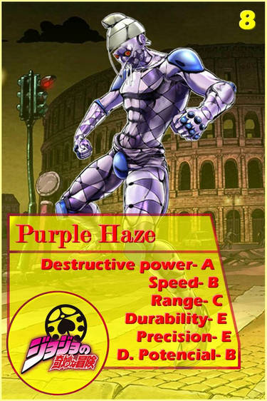 Jojo's Purple Stand haze Part5 Giorno Greeting Card by Toutankhamon22