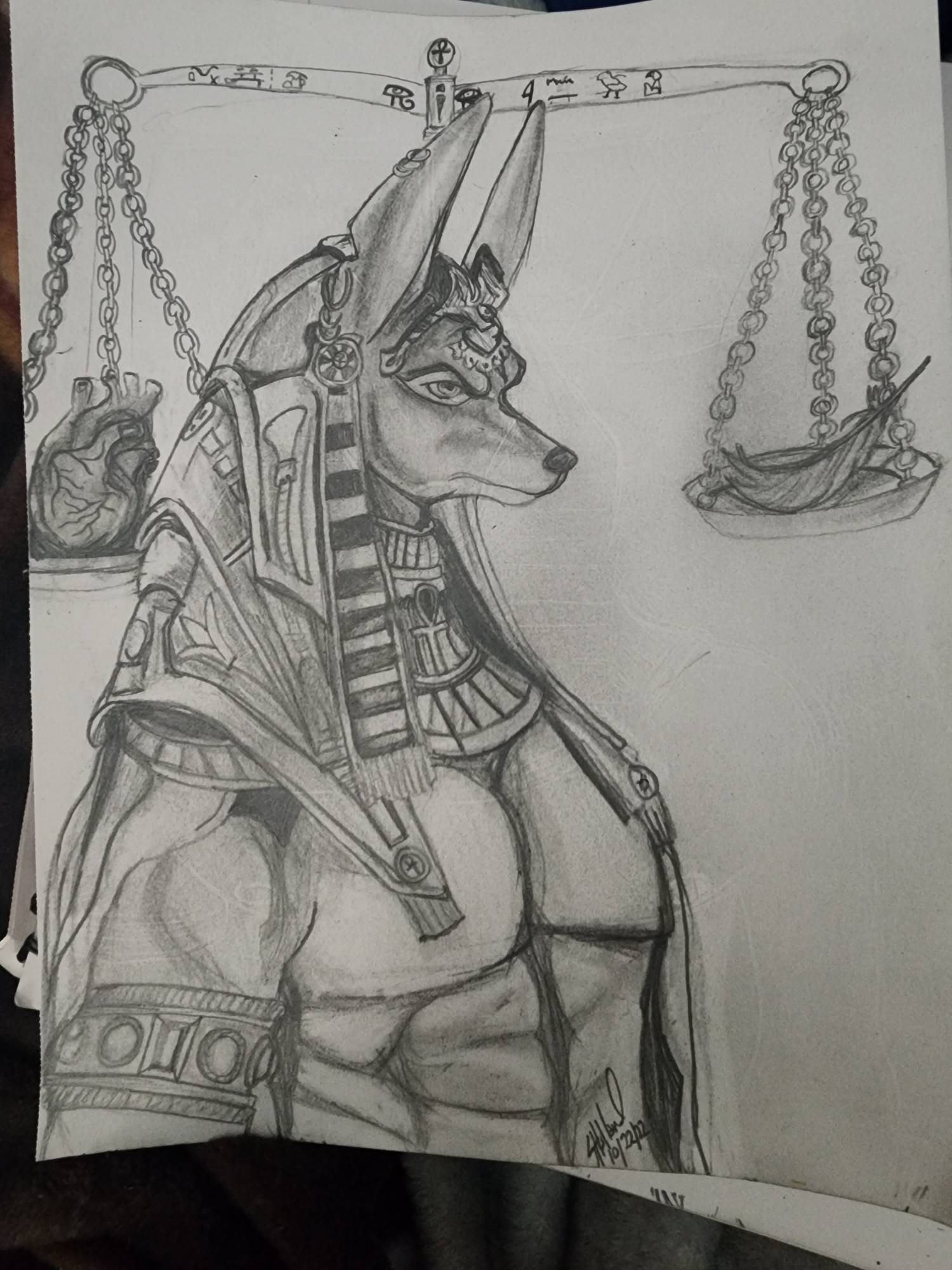 Anubis pencil drawing by sholland13 on DeviantArt