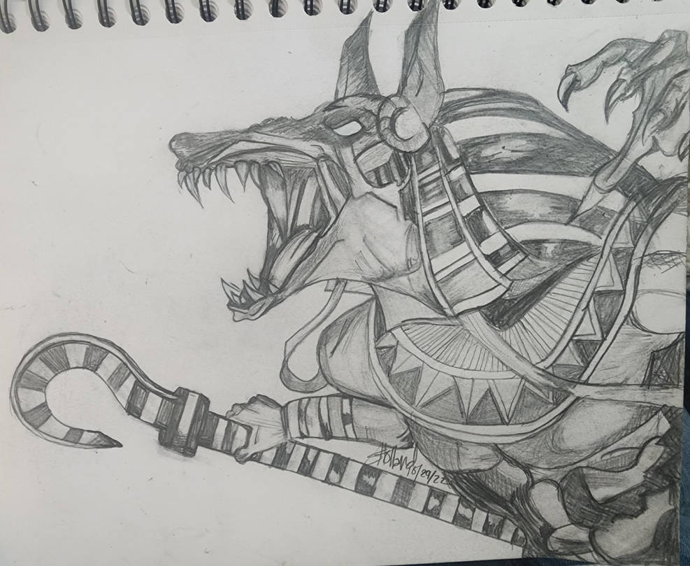 Anubis3 pencil drawing by sholland13 on DeviantArt