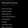 Nothing lasts forever 