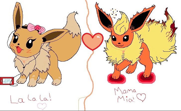 Eevee and flareon