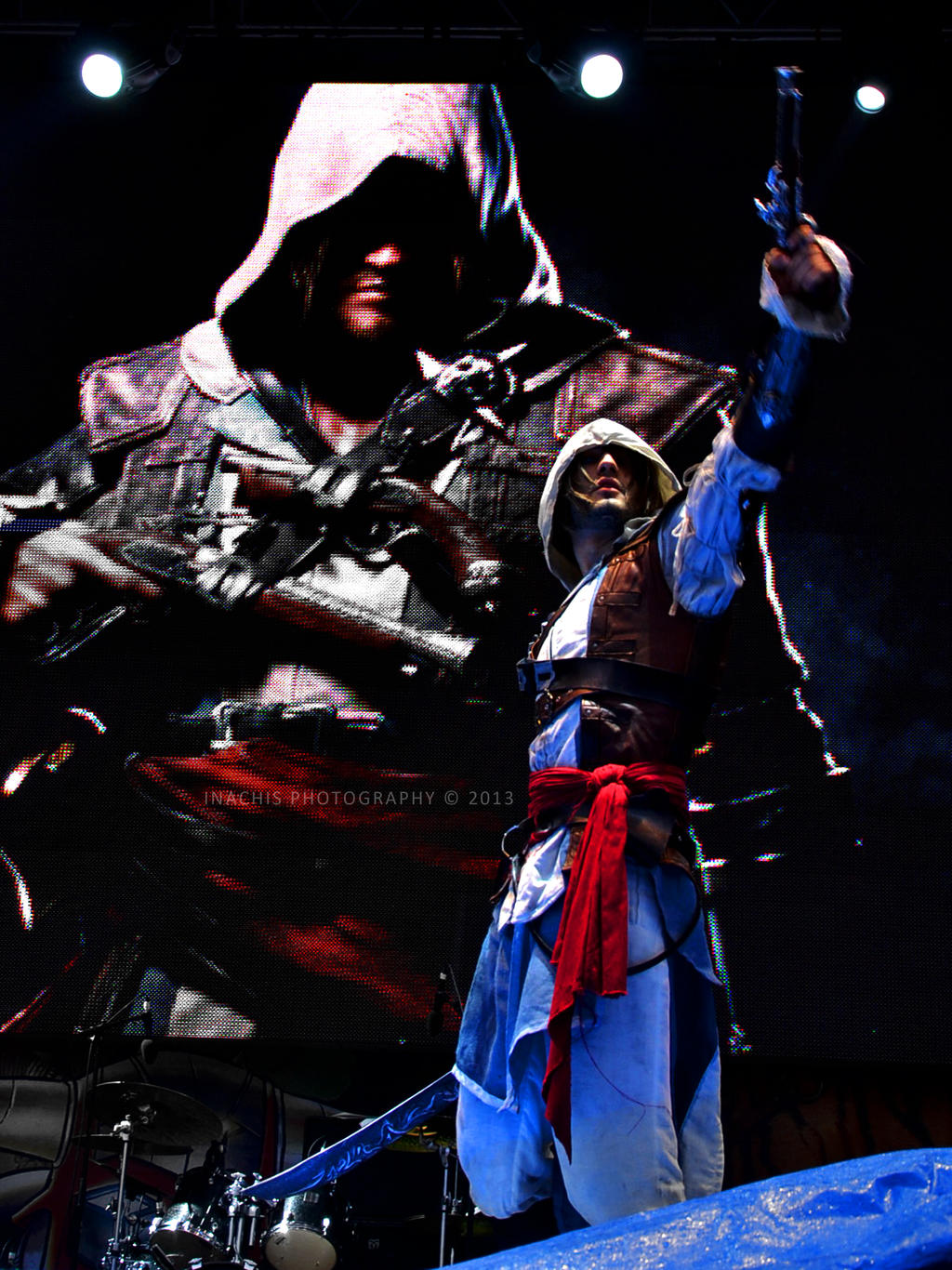 Edward Kenway Cosplay On the Main Stage in Lucca