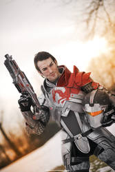 Commander Shepard Blood Dragon Armour Mass Effect