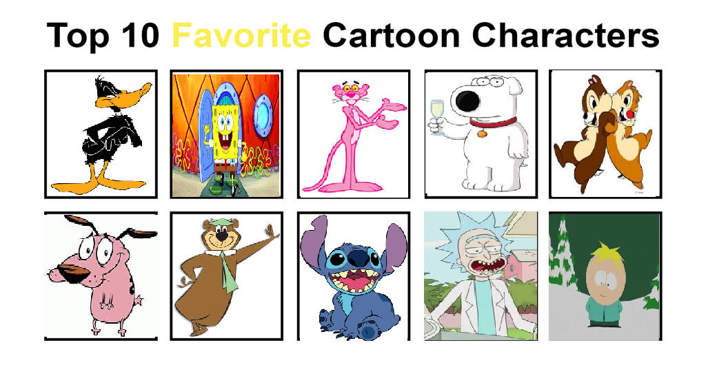 my top 10 favorite cartoon characters by cartoonstarreviews on DeviantArt my top 10 favorite cartoon characters by cartoonstarreviews on DeviantArt