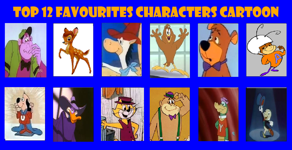 my top 12 favorite cartoon characters