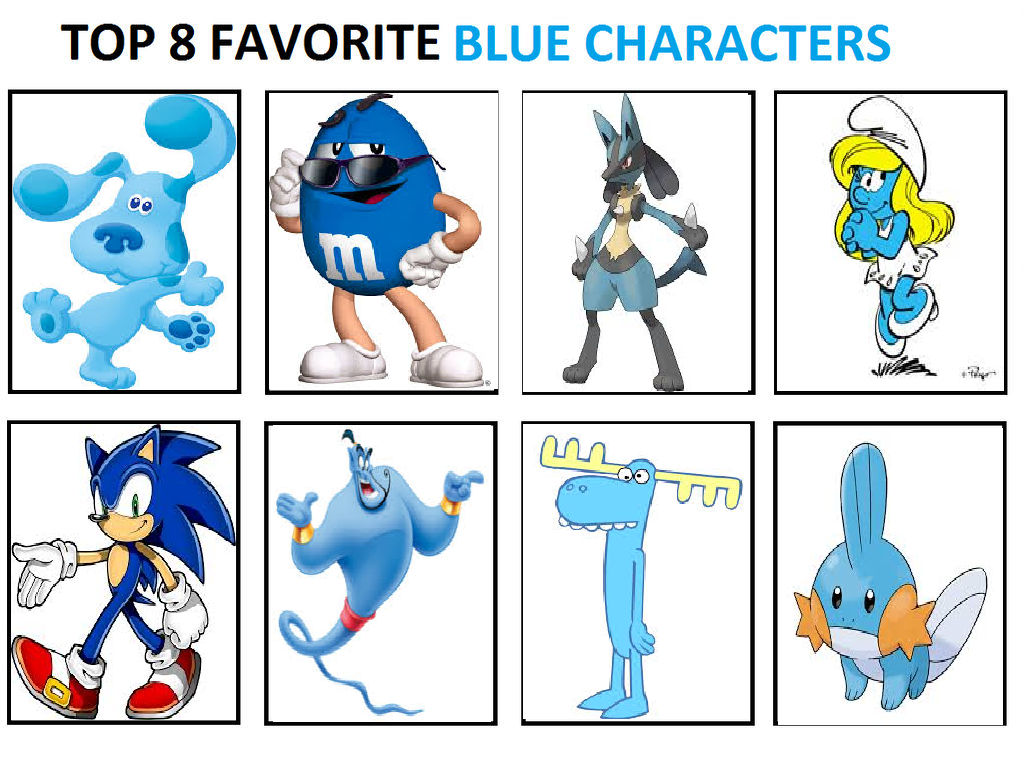 Blue Fandom Character my top 8 favorite blue characters by cartoonstarreviews on DeviantArt