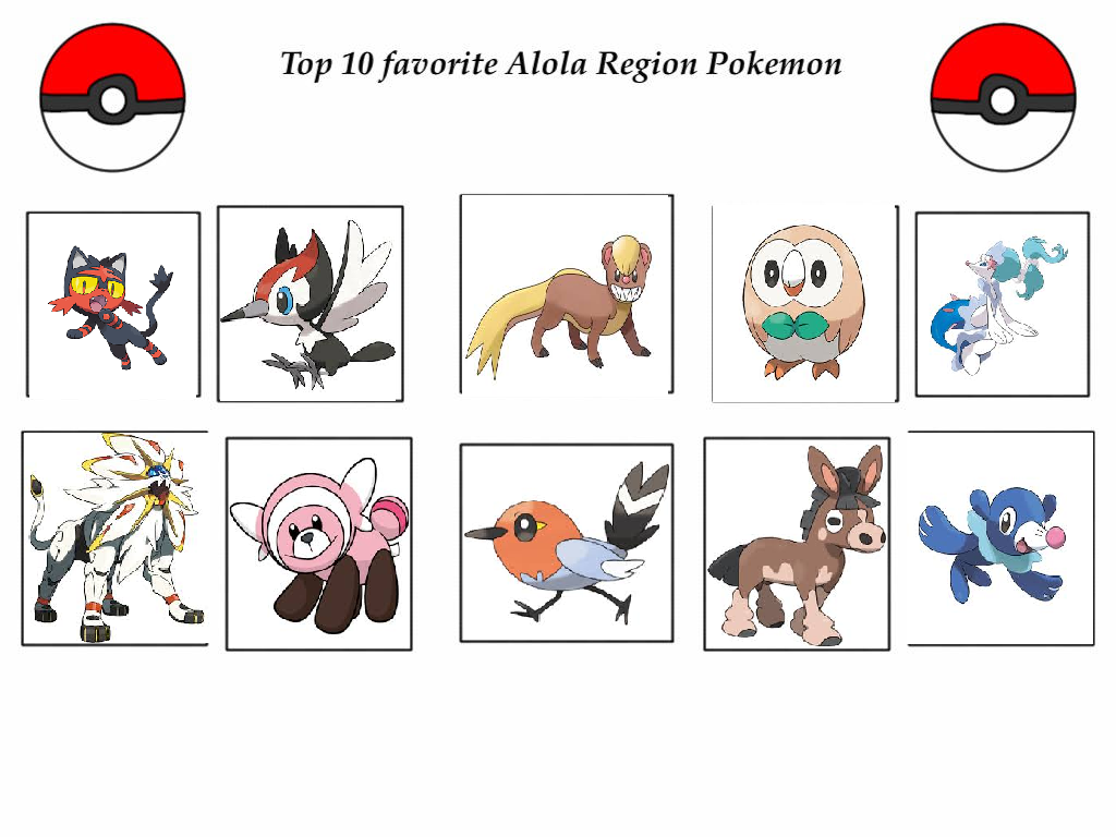 Top 10 Favorite Alola Pokemon by Ferno123 on DeviantArt