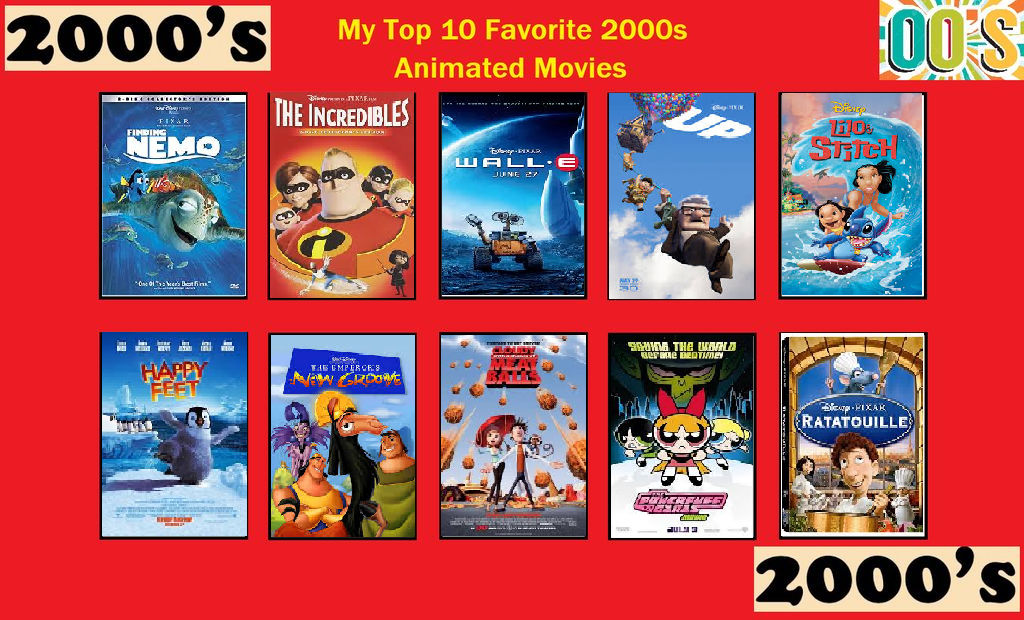 my to 10 favorite 2000s animated movies by cartoonstarreviews on DeviantArt
