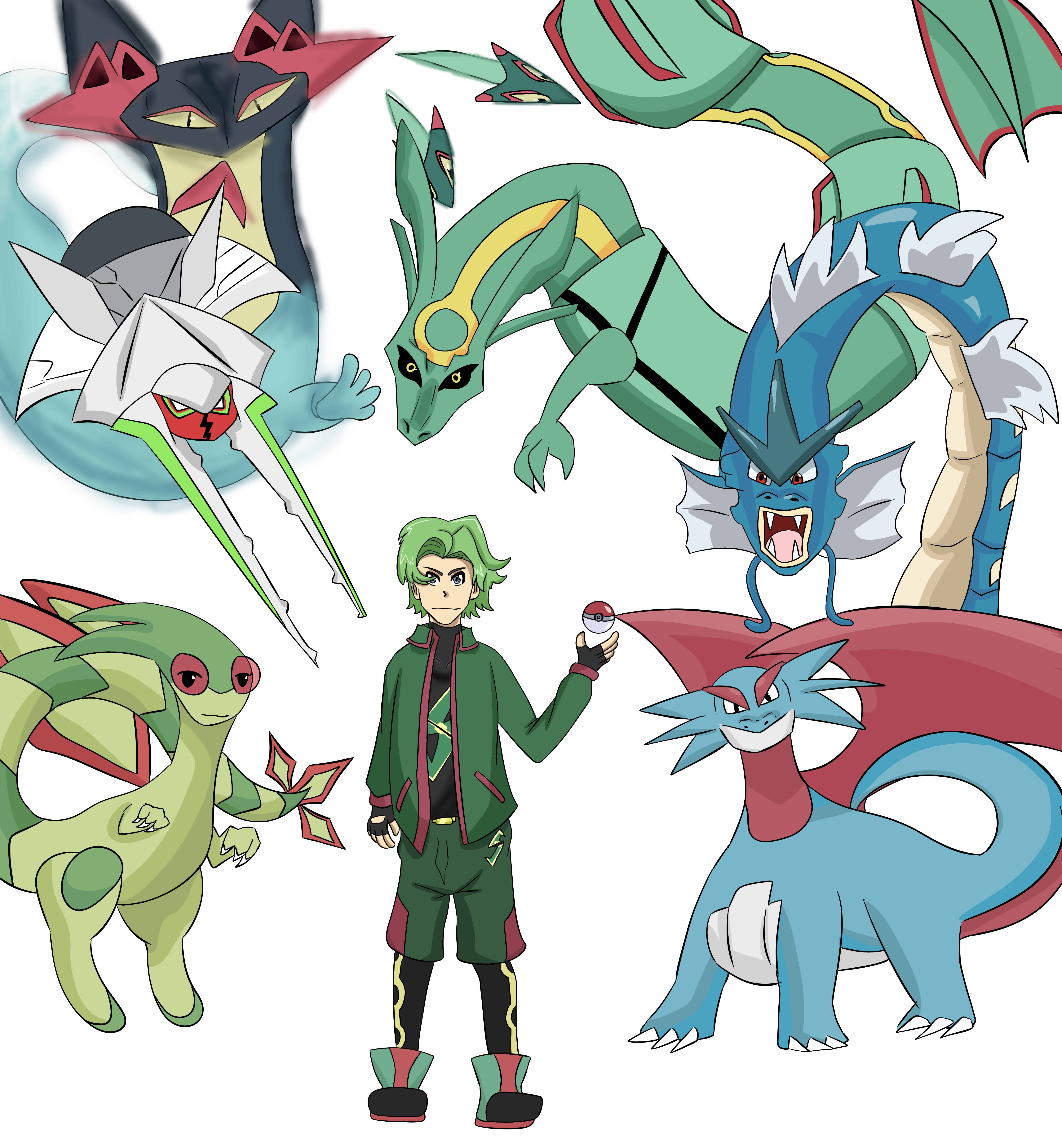 Ash's Alola team by Darkhameleon on DeviantArt