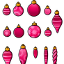 Free - Xmas Baubles Coloured-Pink