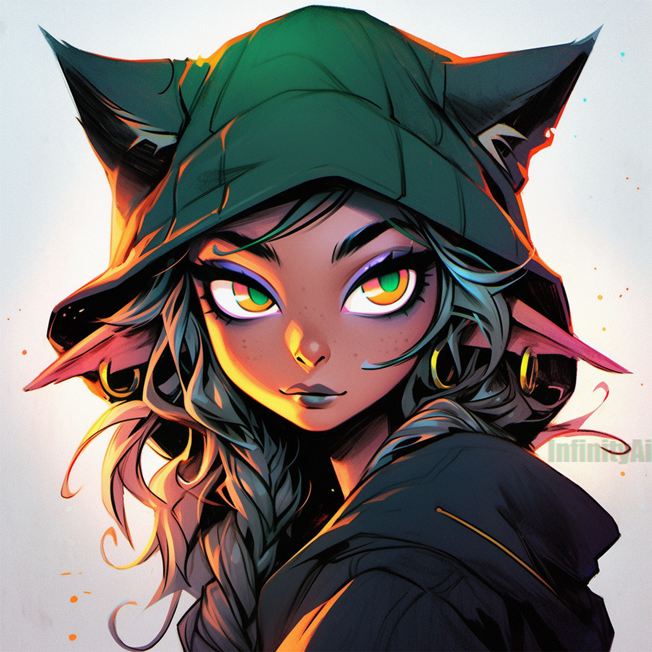 Green Hood With Ears by InfinityAi on DeviantArt