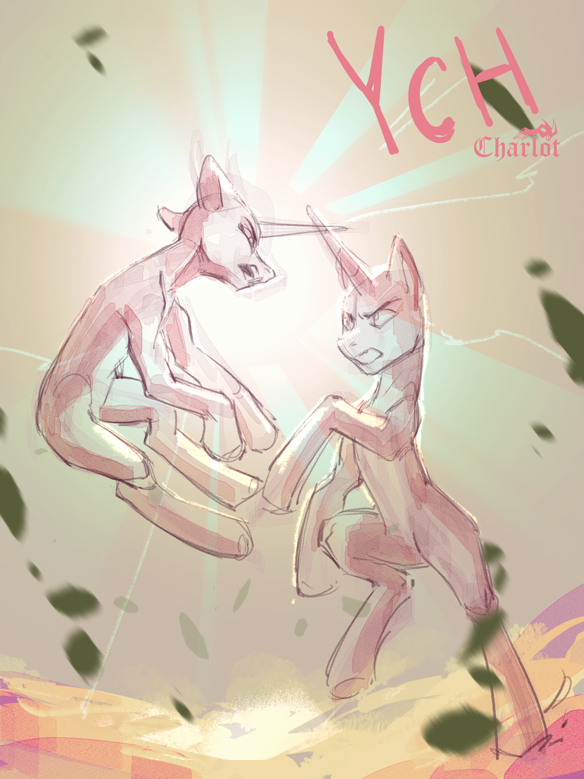 Epic battle pony YCH