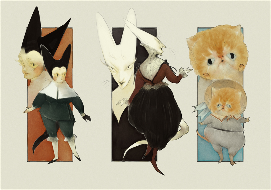 [CLOSED] Adoptables - Cat People (Auction)