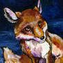 Fox in the Snow - aceo