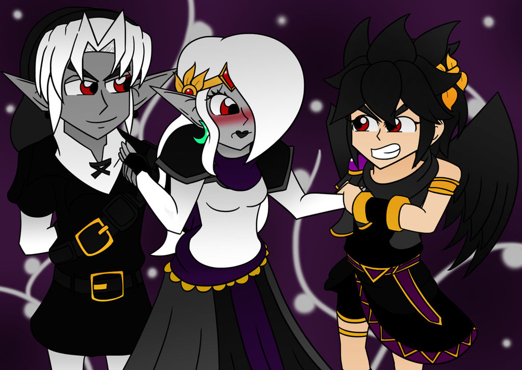Princess Rosa X Trigger Princess Rosa with the Two Darks by GamerArtistMel on DeviantArt