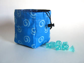 Blue Swirls Dice Bag