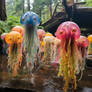 A Group of Rastafarian Jellyfish