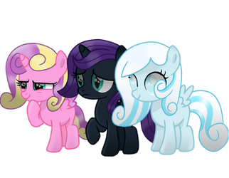 Mlp snowdrop, skyla and nyx by Beyourself06