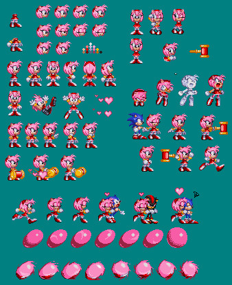 Amy Sprite Sheet by ZMK30 on DeviantArt