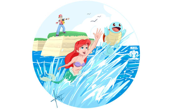 Ariel x Squirtle -Disney X Smash 01