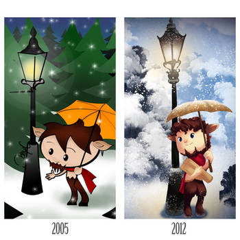 Mr. Tumnus 2005 vs 2012 by Thiefoworld
