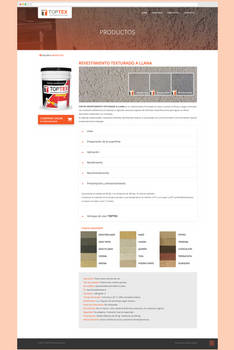 TOPTEX REVESTIMIENTOS website redesign (2 of 4)