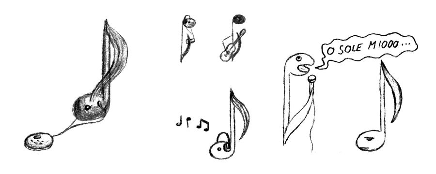 Silly Musical Note Drawings by Kaleidechse on DeviantArt