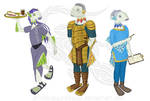 Concept Sketch: some Nimyric characters by Kaleidechse